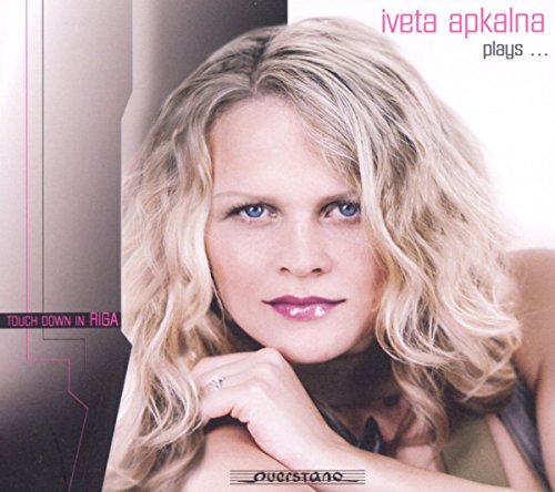 CD cover featuring portrait of blonde woman, Iveta Apkalna, with text.
