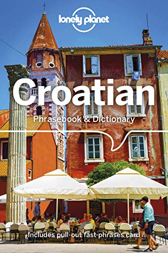 Lonely Planet Croatian phrasebook cover with a coastal town image.