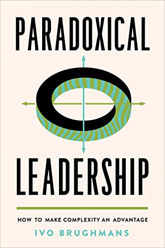 Book cover: "Paradoxical Leadership" with abstract circular design.