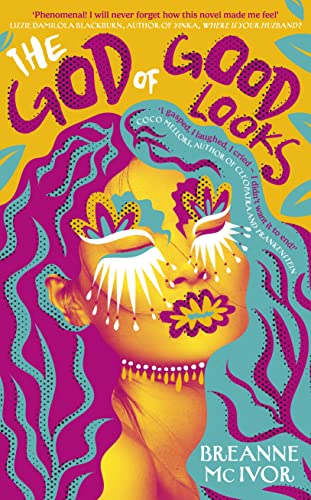 Book cover: illustrated face with colorful, wavy hair and painted details.