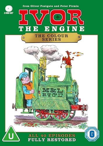 Ivor the Engine" DVD cover featuring a cartoon steam engine and driver.