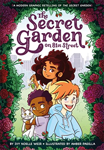 Book cover: children surrounded by flowers and a cityscape.