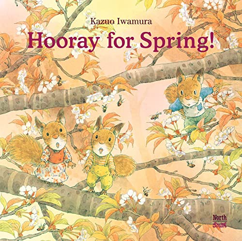 Book cover with illustrated squirrels in blossoming branches.
