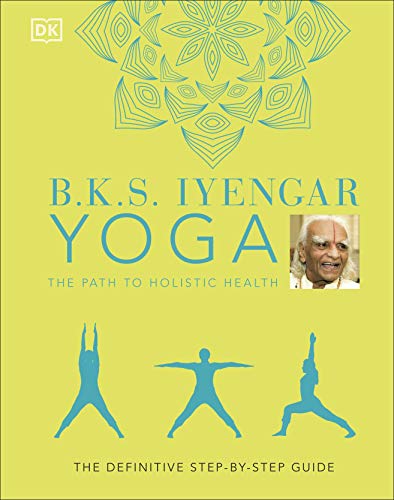 Book cover featuring B.K.S. Iyengar and silhouettes of yoga poses.