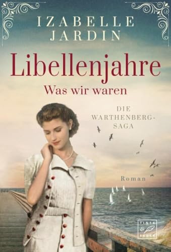 Book cover: woman by the sea, titled "Libellenjahre" in German.