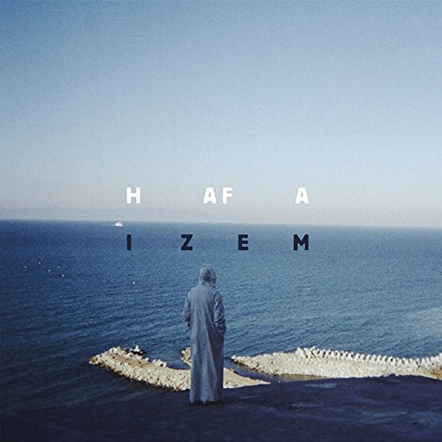 Vinyl album cover: person overlooking ocean with text “iZem - Hafa”.