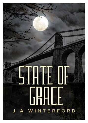 Book cover: bridge silhouette under a full moon, title "State of Grace".