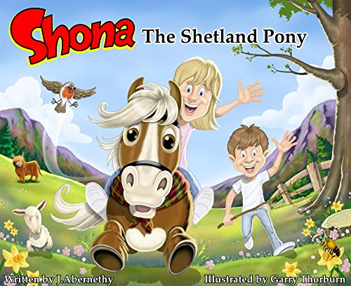 Book cover depicting a blonde girl and boy with a Shetland pony.