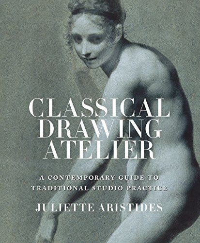 Book cover featuring a classical charcoal drawing of a woman with white text overlay.
