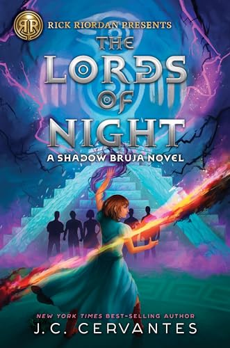 Book cover: young woman with magical energy before a shadowy pyramid.