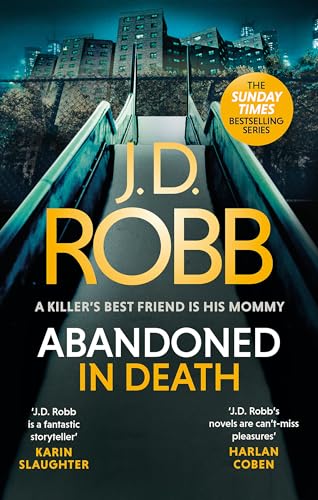 Book cover for “Abandoned in Death” by J.D. Robb, featuring a bridge.