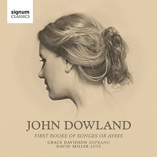 CD cover featuring a portrait of a woman and text: John Dowland.