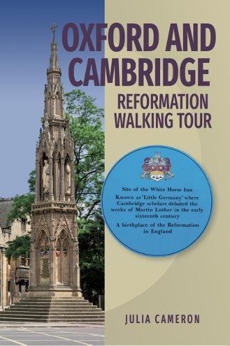 Book cover featuring a stone tower and text about Reformation walking tours.