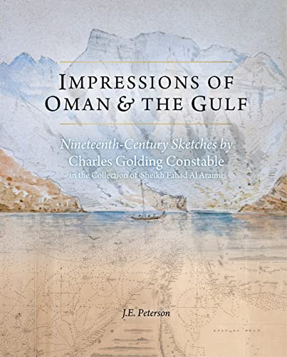 Book cover: “Impressions of Oman & the Gulf” with a watercolor landscape.