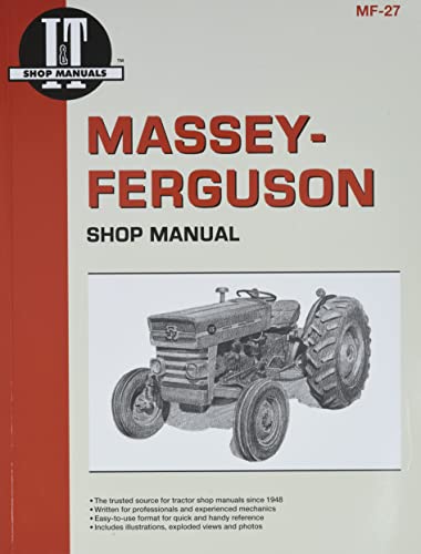 Massey Ferguson tractor shop manual cover with illustrated vintage tractor.