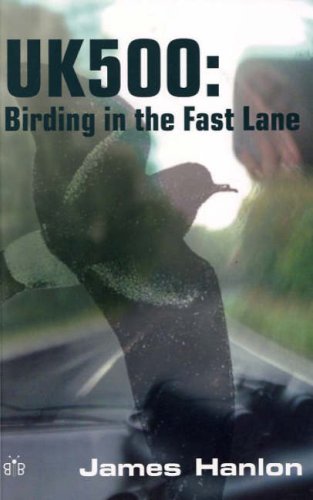 Book cover: “UK500: Birding in the Fast Lane” with a bird in flight.