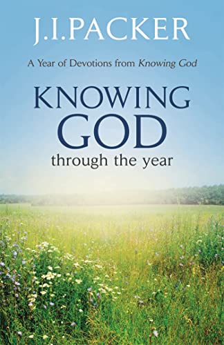 Book cover: "Knowing God Through the Year" with a field landscape.