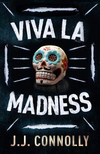 Book cover: skull with floral design, dark background, white text.