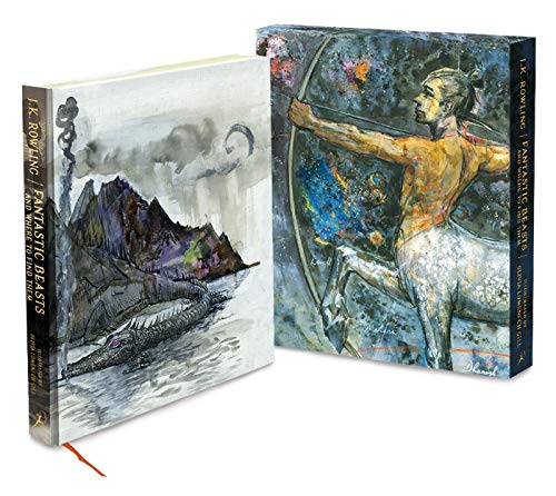 Two illustrated covers of "Fantastic Beasts and Where to Find Them.