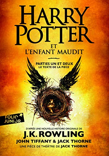 French edition of "Harry Potter and the Cursed Child" play script with bird’s nest image.