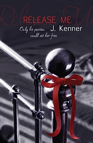 Book cover: “Release Me” with a red ribbon tied to metal bars.