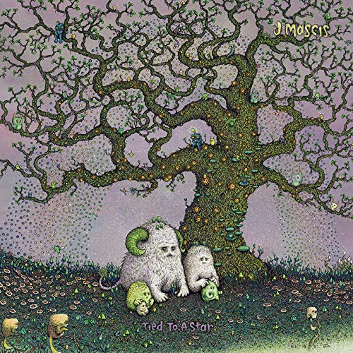Album cover: tree with fantastical creatures and purple, green tones.