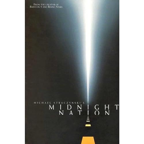Dark cover with a bright vertical light beam and title "Midnight Nation".