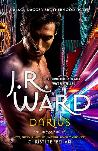 Book cover featuring a shirtless man and city lights, titled "Darius".