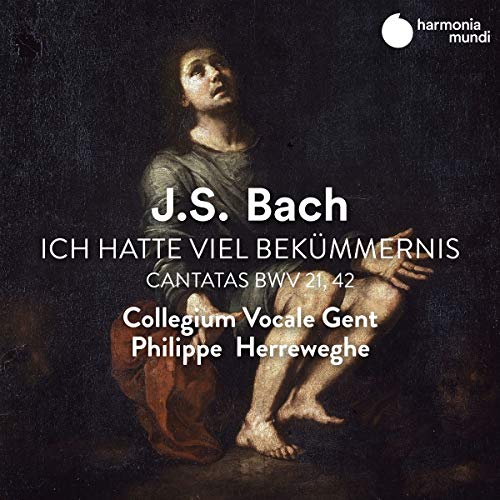 CD cover for J.S. Bach cantatas featuring a painting of a man.