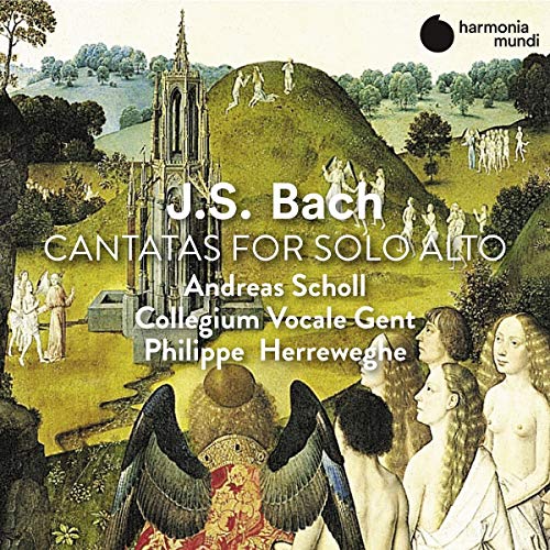 CD cover for J.S. Bach cantatas featuring a Renaissance painting.