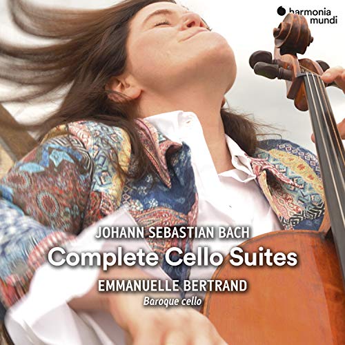 CD cover featuring a cellist looking up, with text “Complete Cello Suites”.