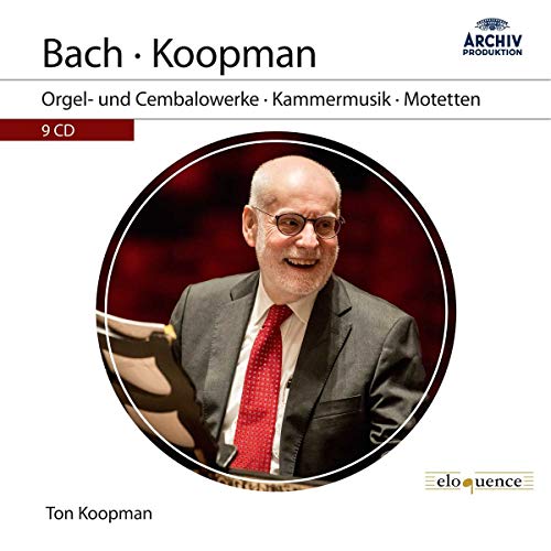 CD cover featuring a portrait of Ton Koopman in a suit and red tie.