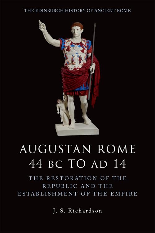 Book cover: statue of Roman figure with title "Augustan Rome 44 BC to AD 14".