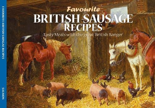 Cookbook cover with horses, pigs, chickens, and a barn interior.