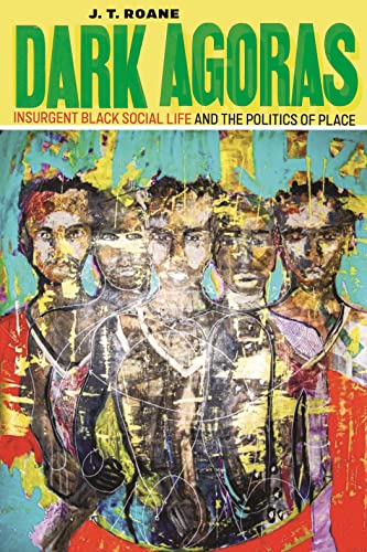 Book cover with bold green title and blurred figures in paint strokes.
