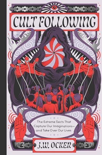 Book cover illustration of a hooded figure puppeteering a crowd of people.