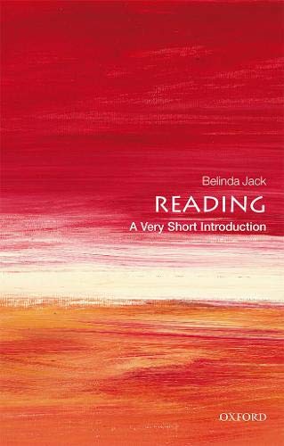 Red book cover with white text: "READING: A Very Short Introduction".