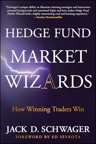 Book cover for Hedge Fund Market Wizards by Jack D. Schwager with lightning background.
