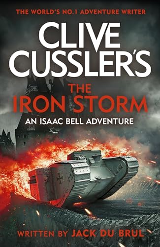 Book cover: "The Iron Storm" featuring a World War I tank and flames.