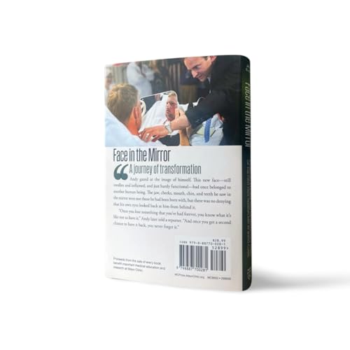 Book cover depicting a man looking at his reflection, titled "Face in the Mirror.