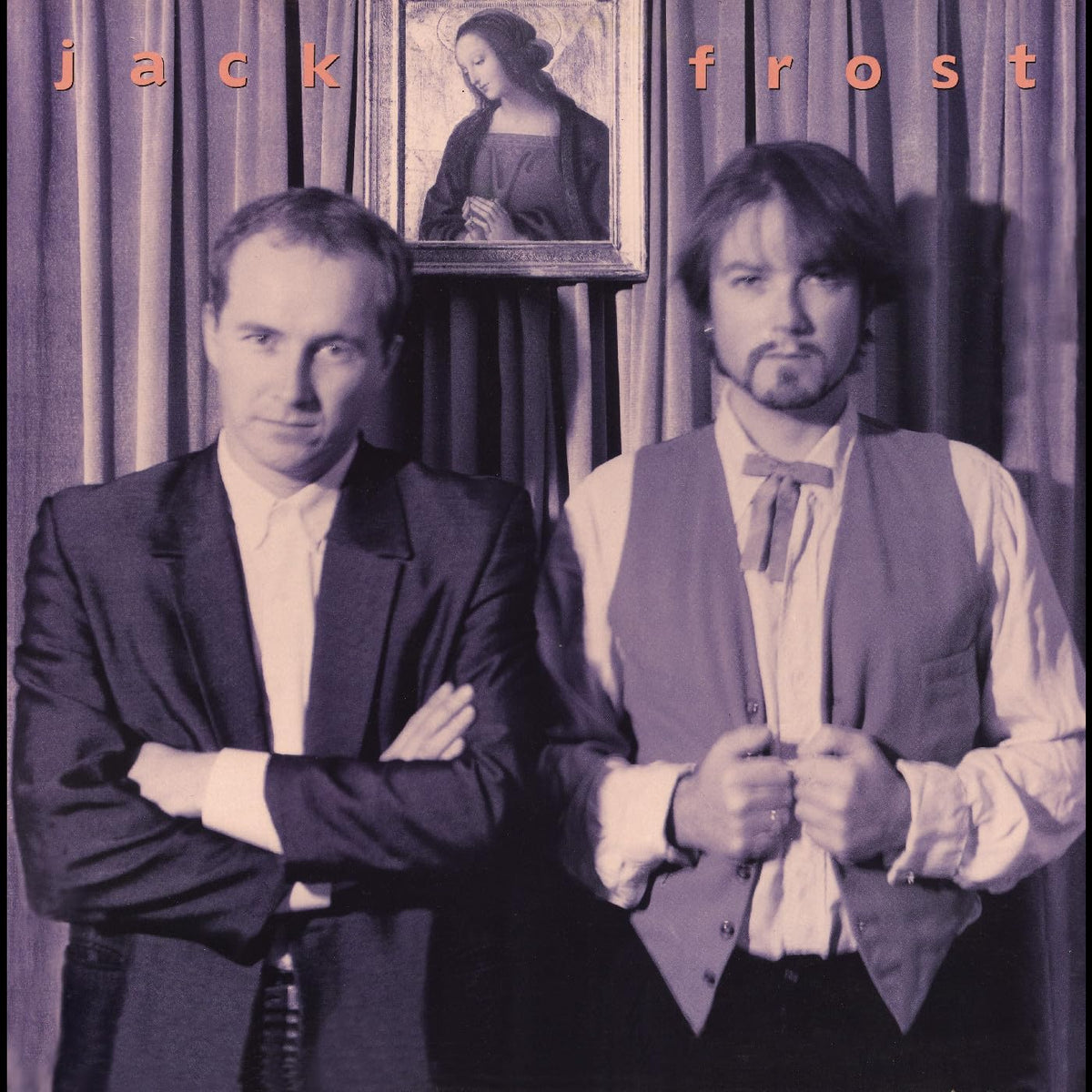 Jack Frost album cover featuring two men and a painting in purple tones.