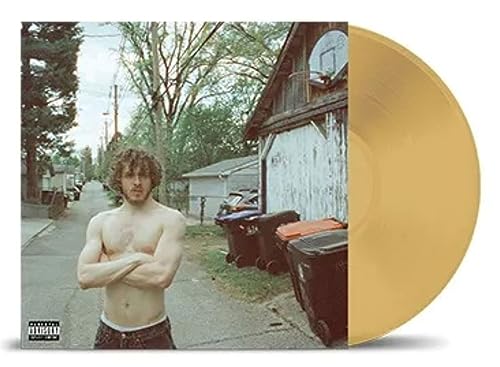 Jack Harlow album cover with a shirtless man and yellow vinyl record.