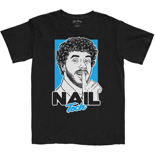 Medium unisex t-shirt featuring rapper Jack Harlow and "Nail Tech" text.