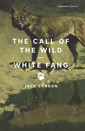 Book cover featuring a painting of a wolf, titled "The Call of the Wild.