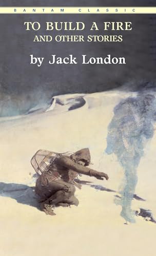 Book cover: “To Build a Fire” by Jack London, depicting a figure in snow.