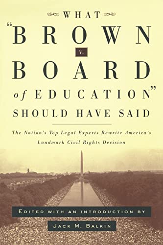 Book cover: "Brown v. Board of Education" with the Washington Monument.