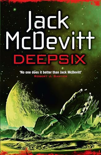 Book cover: “Deepsix” by Jack McDevitt, featuring a spaceship and planet.