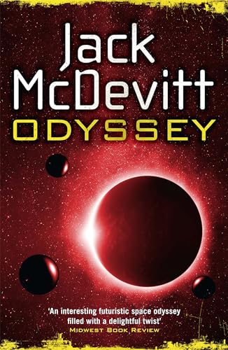 Book cover for "Odyssey" by Jack McDevitt, featuring planets and stars.
