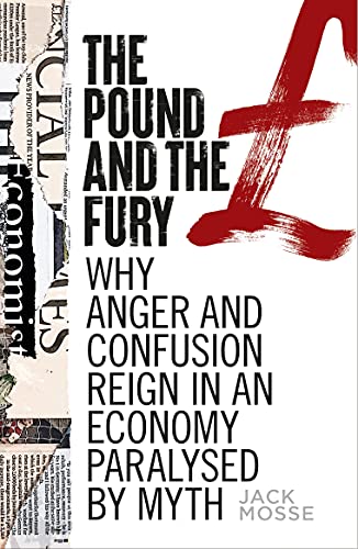 Book cover: “The Pound and the Fury” with red brushstroke and newsprint.
