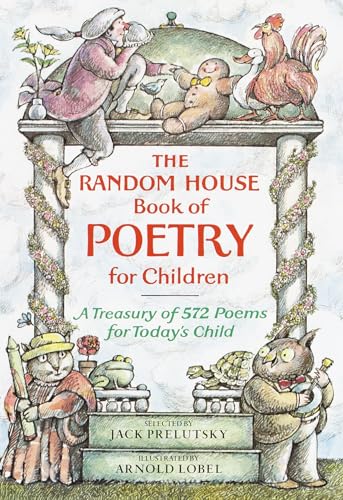 Children’s poetry book cover with illustrated animals and a whimsical scene.